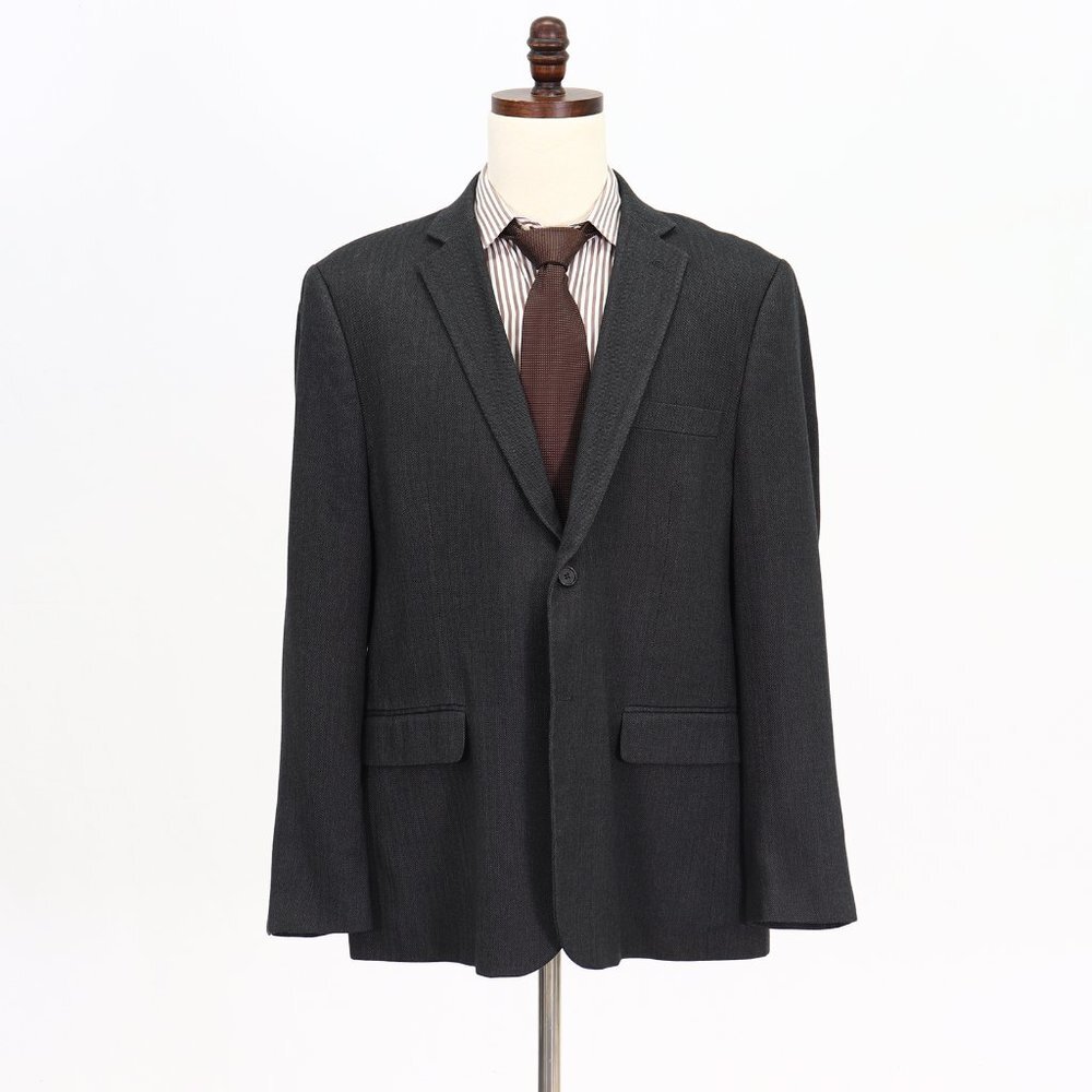 Nautica 48R Gray HB 2-Button Sport Coat Blazer Jacket B823